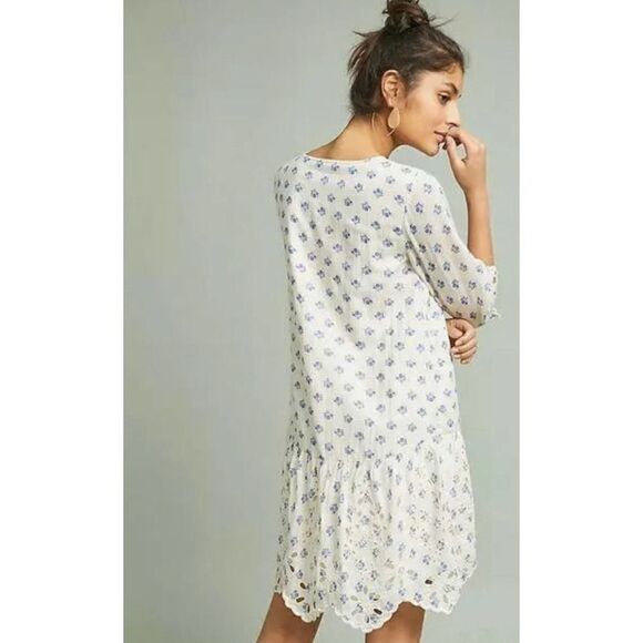 Anthropologie Meadow Rue Eyelet Tunic Dress For Women Size Small - Picture 2 of 15
